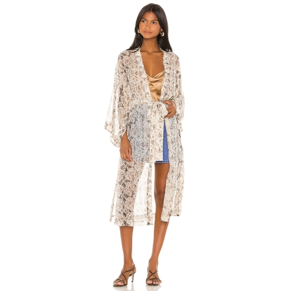 NICHOLAS Dresses & Skirts - NICHOLAS Animal Print 100% Silk Kimono Duster, OS